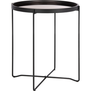 Ruby Tray Accent Table - Black, Rose Gold, Small