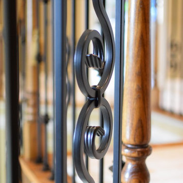 Mc Lean Va Stair remodel with Iron balusters