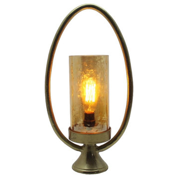 Bascom Table Lamp, Gold and Clear