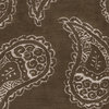 Henna Paisley Pattern Rug in Chocolate and Light Gray