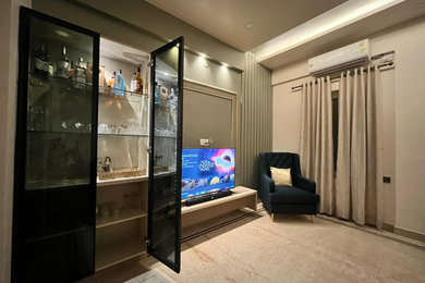 Trendy family room photo in Bengaluru
