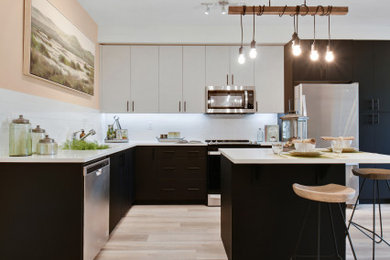 Design ideas for an eclectic kitchen in Calgary.