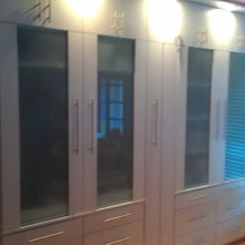 glass doors plus drawers