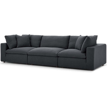 Modern Contemporary Urban Living Sofa Set, Gray