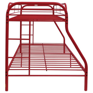 Red Twin Over Full Size Bunk Bed