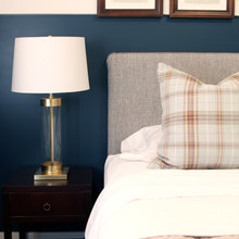 dark blue living room