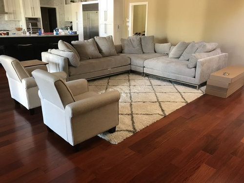 What accent chairs and coffee table with this gray sectional?