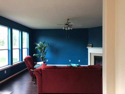 Can a dark blue north facing living room be salvaged via decor?
