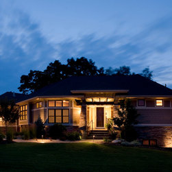 Dramatic Front Entry - Outdoor Lighting