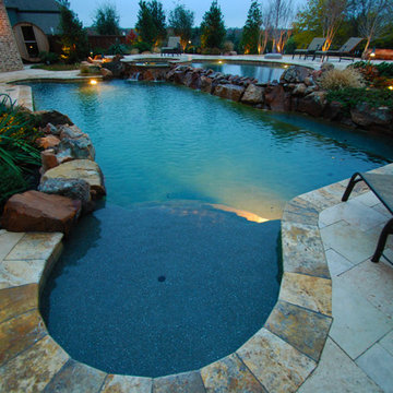 Pool Lights add to the Evening Ambience