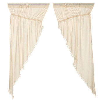 VHC Brand Tobacco Cloth Natural Set Of 2 Prairie Panel 8345