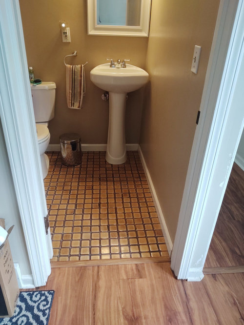 Dark brown grout that looks chalky