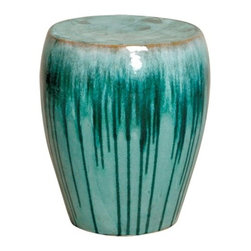 Teal Garden Stool - Accent And Garden Stools