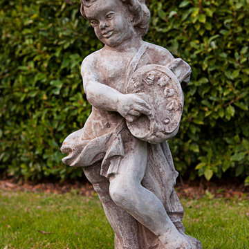 Cherub Painter Statue