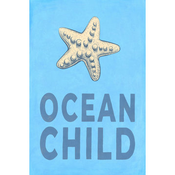 "Ocean Child" Painting Print on Wrapped Canvas, 8x12