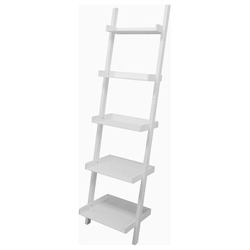 Kiera Grace Providence Hadfield 5-Tier Leaning Ladder Bookshelf, 18x66"es