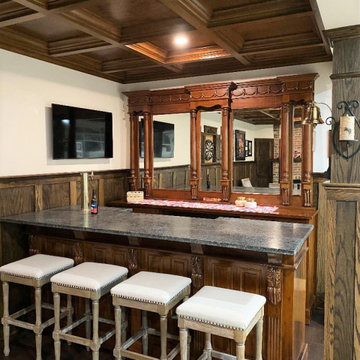 Basement with English Pub design