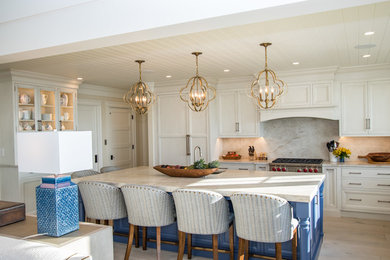 Example of a beach style kitchen design in Philadelphia