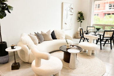 Minimalist living room photo in Orange County