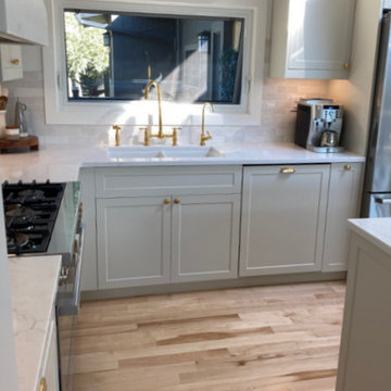 L Shape Kitchen - Painted Doors