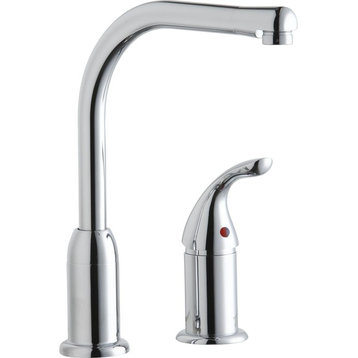 Elkay Everyday Kitchen Faucet With Remote Lever Handle Restricted Spout, Chrome