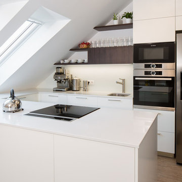 Kitchen in attic apartment