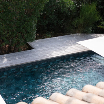 Terrasse avec piscine - Maison en bois Cap Ferret