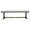 V-Style 15X72, Dining Bench With Distressed Jacobean 418 Leg And Cement Top