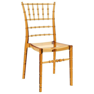 Compamia Elle Chiavari Dining Chairs, Set of 2, Transparent Amber