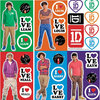 One Direction Love 1D 27pc Wall Accent Stickers Set