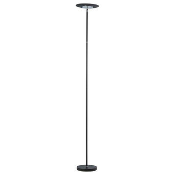 72" Black LED Torchiere Floor Lamp