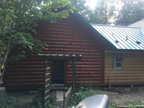 New Build Log Home Exterior Light Doorbell Placement
