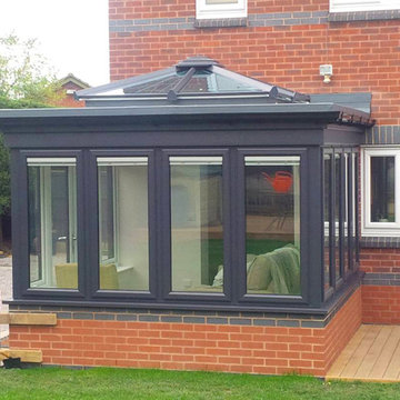 Orangery with grey windows in Ilkeston, Derbyshire