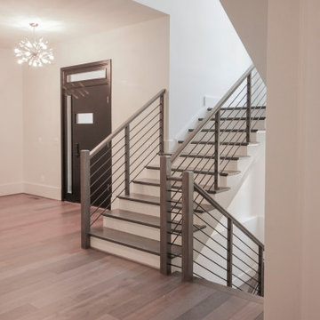 Project #79 | Minimalist Staircase with Black Horizontal Rods