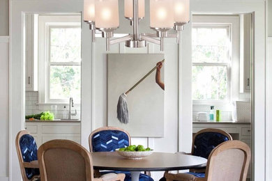 Mid-sized trendy dining room photo