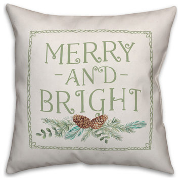 Merry and Bright 18x18 Spun Poly Pillow