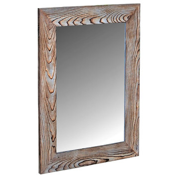 Blue Reclaimed Wood Wall Mirror, Handmade Mirror