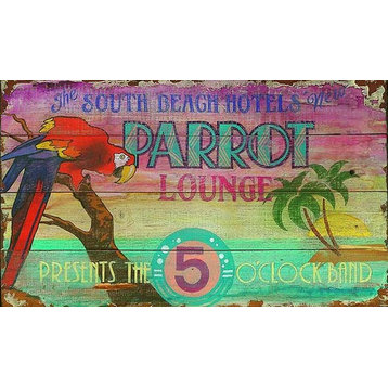 Parrot Lounge Large Vintage Sign, 32x20
