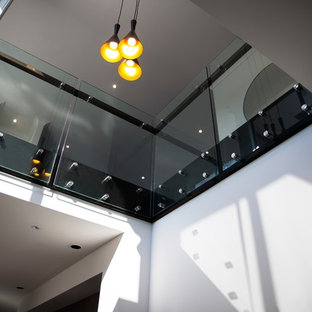 Home design - large modern home design idea in Melbourne