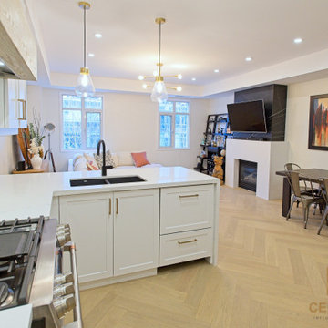 Open Condo Kitchen with Peninsula and Connected Living Space | Downtown Toronto