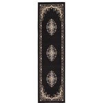 Unique Loom - Unique Loom Black Washington Reza 2' 2 x 8' 2 Runner Rug - The gorgeous colors and classic medallion motifs of the Reza Collection will make a rug from this collection the centerpiece of any home. The vintage look of this rug recalls ancient Persian designs and the distinction of those storied styles. Give your home a distinguished look with this Reza Collection rug.