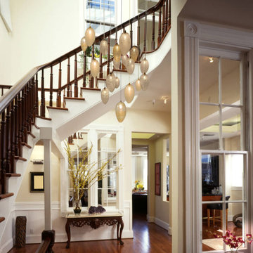 CONTEMPORARY-INTERIOR-DESIGN-LIGHTING, MODERN-BLOWN -GLASS-CHANDELIER