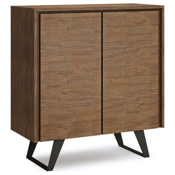 Lowry ACACIA WOOD and Metal 39" WD Modern Storage Cabinet in Natural Aged Brown