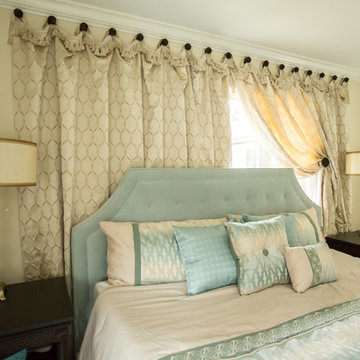 Elegant Fringed Draperies on Medallions
