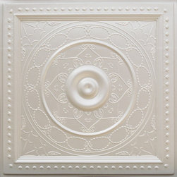 221 White Pearl Faux Tin Ceiling Tiles 24x24 - Ceiling Tile
