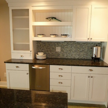 Open Shelves with Beadboard Back