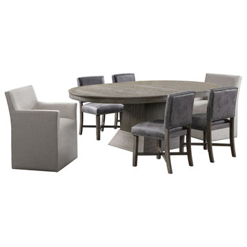 Collins With 2 12" Leaves 7-Piece Dining Set, Gray