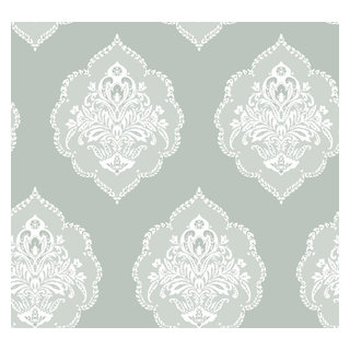 York Wallcoverings CL2520 Floral Dreams Wallpaper Gray