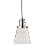 Hudson Valley Lighting - Vintage Collection, One Light Pendant, 132" Cord, 436, Polished Nickel Finish - The Vintage Collection of mini-pendants allows you to customize your own personal style. All choices begin with our early-electric socket holders, which we cast to industrial standards. Each beautiful metal finish creates a distinct look, from weathered antique to attention grabbing glamorous. When paired with our wide variety of beautifully crafted glass options, the decorative possibilities are endless.