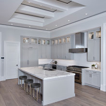 blue and grey kitchen